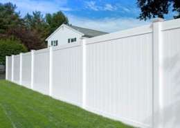 PVC fence with white color