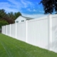 PVC fence with white color