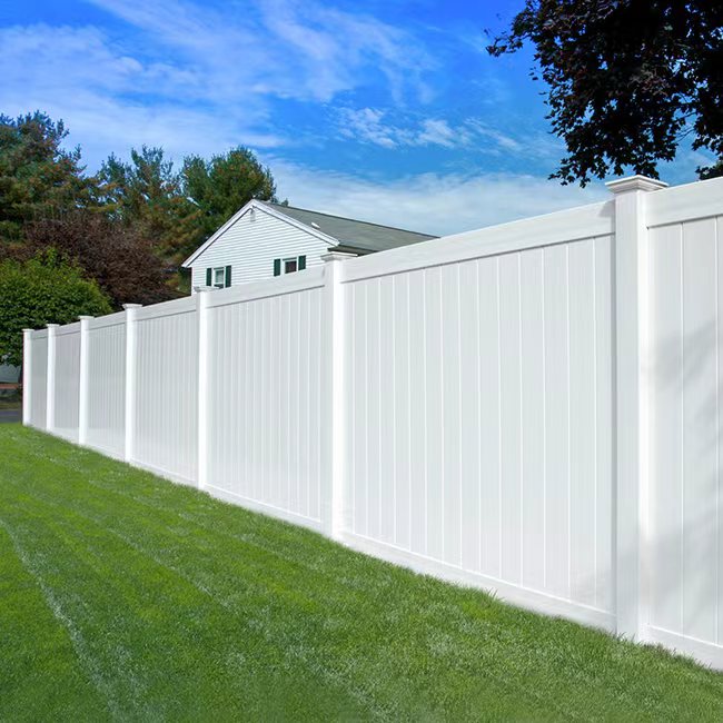PVC fence with white color