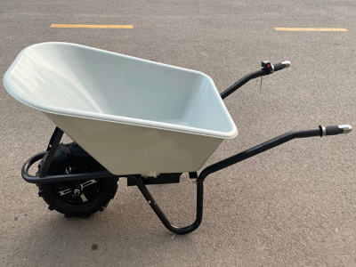 electric wheelbarrow with plastic hopper