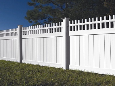 pvc fence in half private